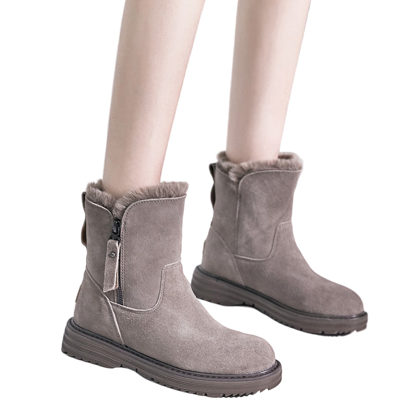 Women’s Martin Short Boots – Warm Cotton-Lined Ankle Shoes