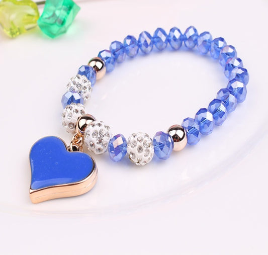 Elastic Crystal Bracelet & Bangle Heart Bracelets