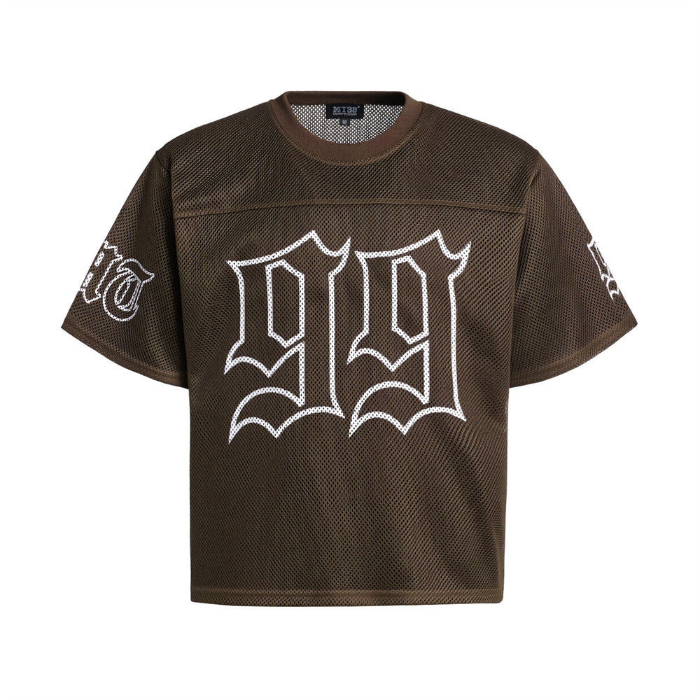 99 Digital Printed Breathable Mesh Sports Short Sleeve