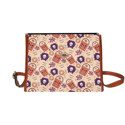 Waterproof Canvas Bag-Brown (All Over Print) (1641)