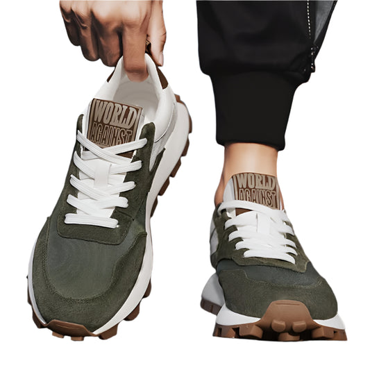 Men's Casual Multi-Color Low-Top Lace-Up Sneakers