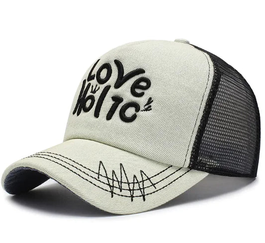 Embroidery Alphabet Peaked Cap