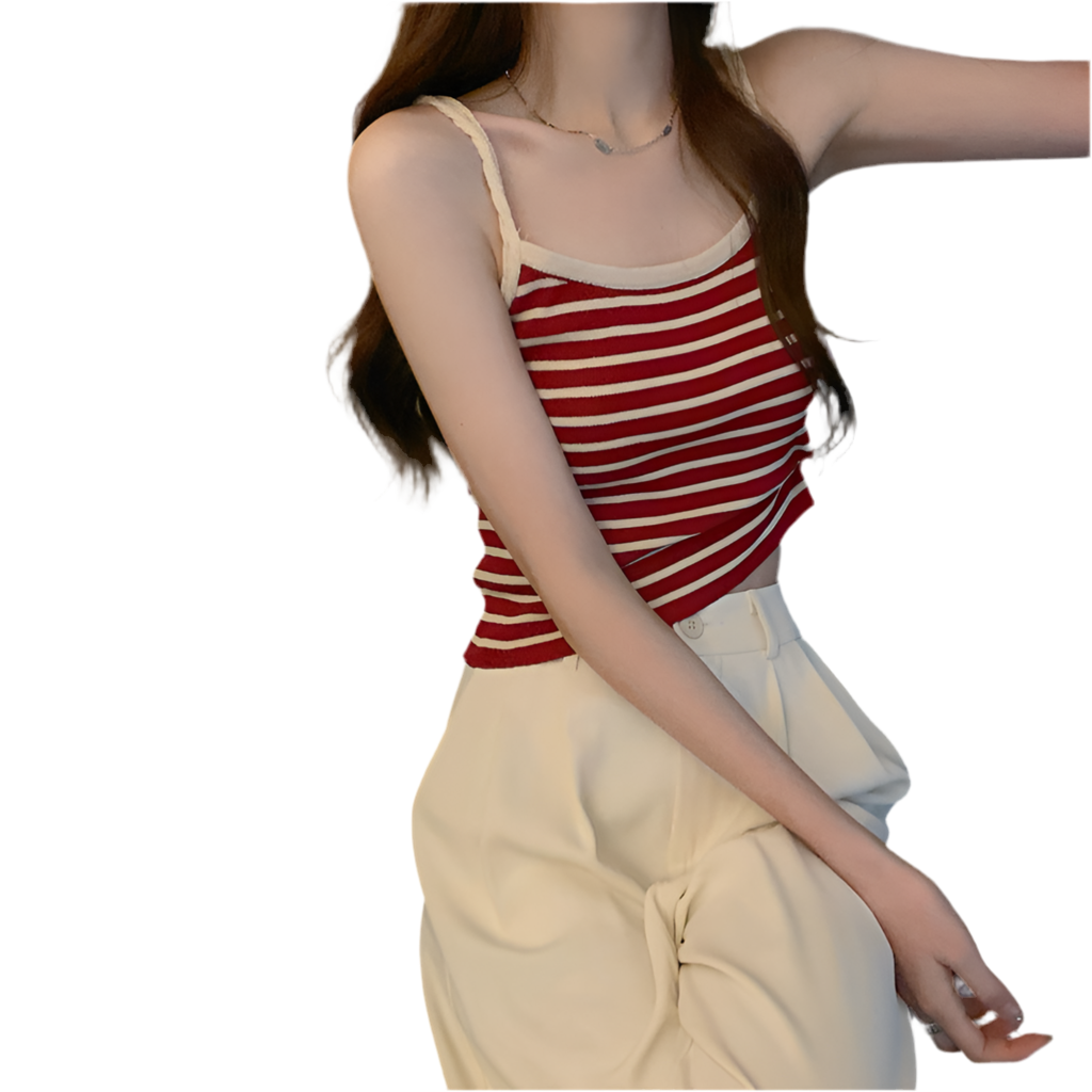 Striped Camisole Top – Versatile Inner/Outerwear for Everyday Style