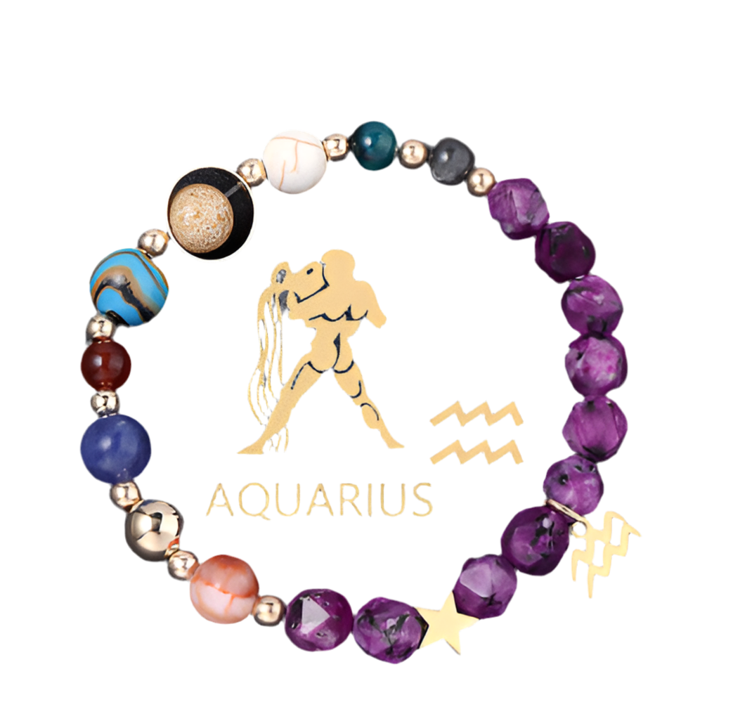 Natural Stone Hemp Stone Cut Surface Eight Planets Personalized Fashionable All-match