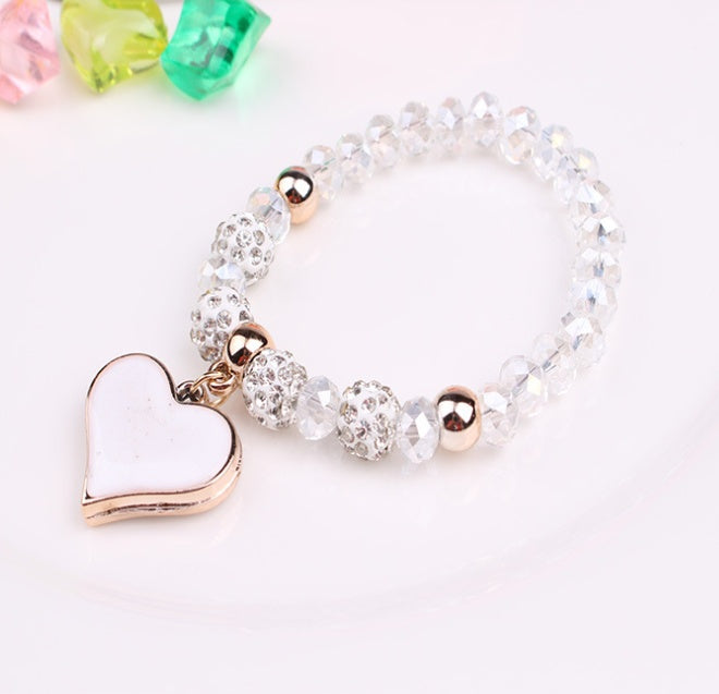 Elastic Crystal Bracelet & Bangle Heart Bracelets