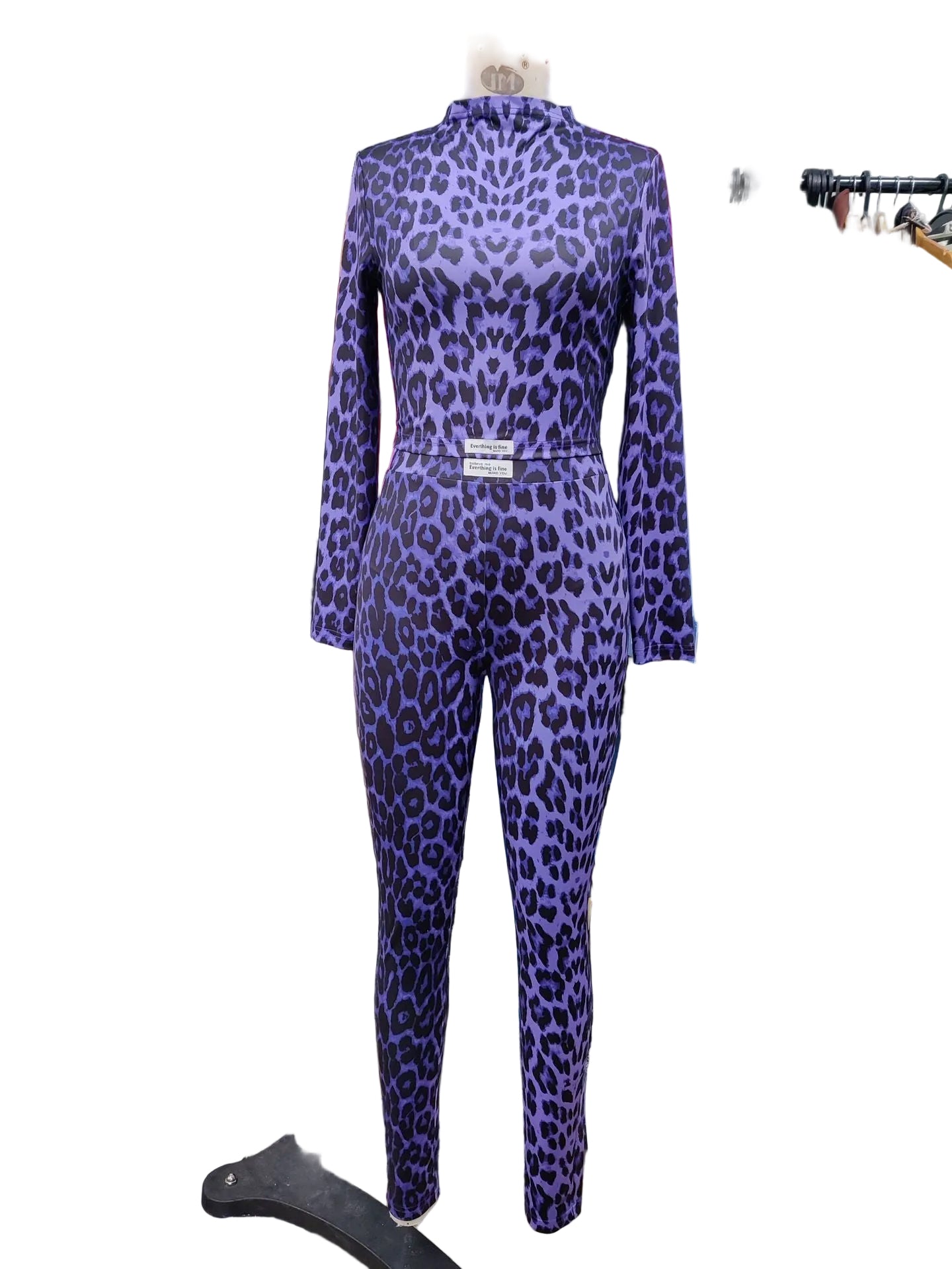 Leopard Print Two-Piece Set for Women