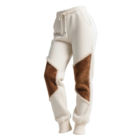 Retro Western Plaid Patchwork Sport Pants for Women