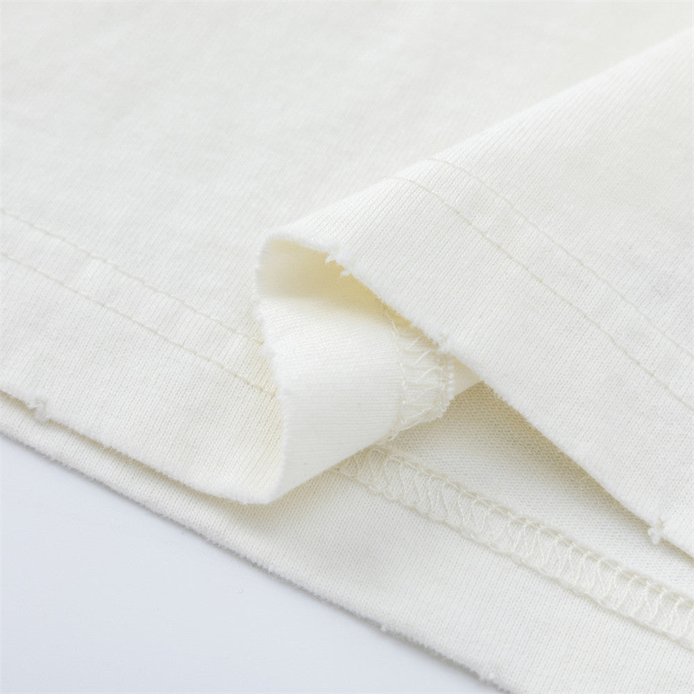 Graffiti printed figure short sleeved t-shirt