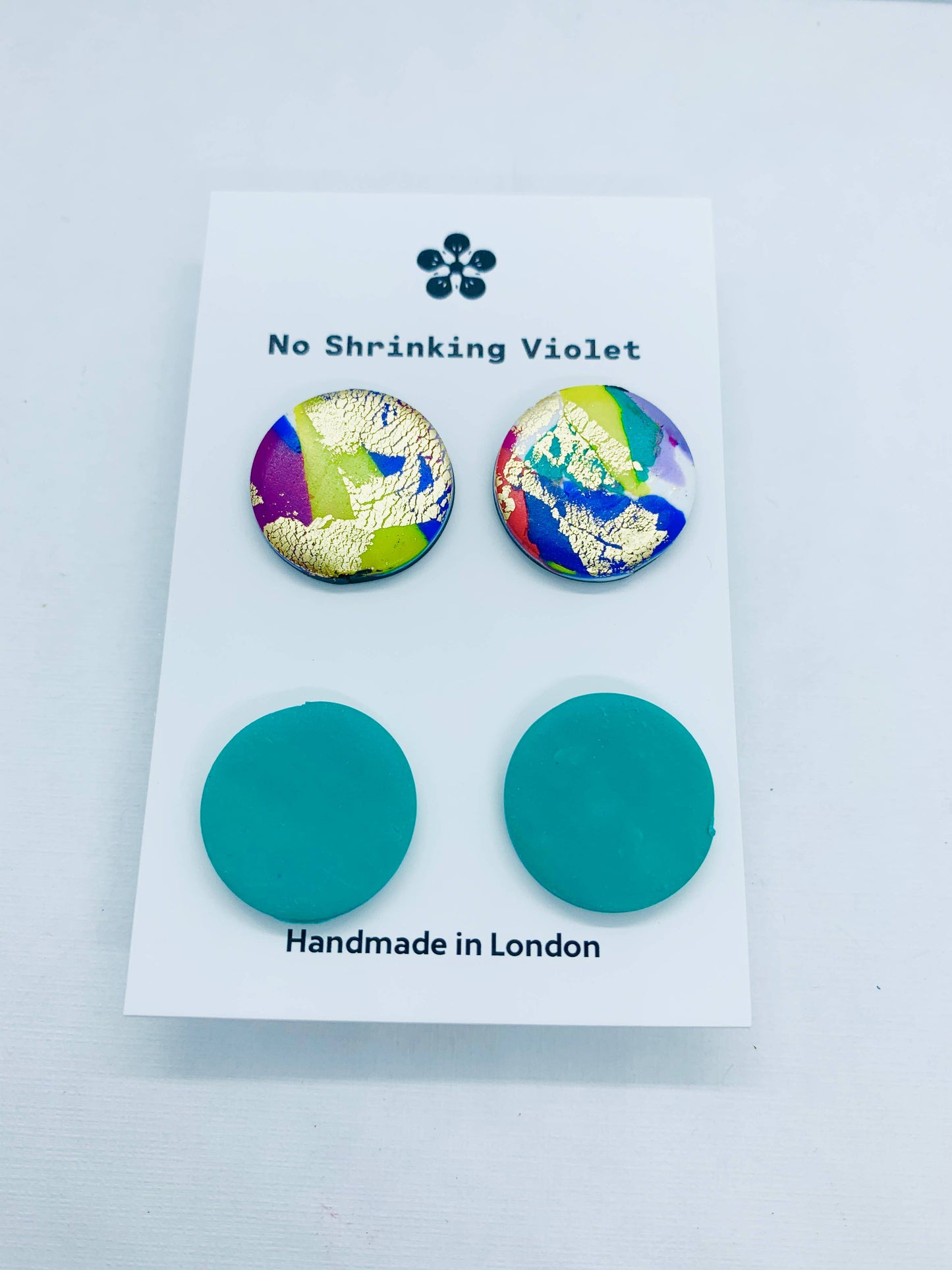 Retro Style Double Stud Earrings Set (2-Pack)