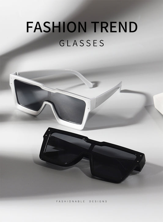 New European And American Personalized Large Rim Sunglasses One-piece Lens Ins Style Sports Goggles