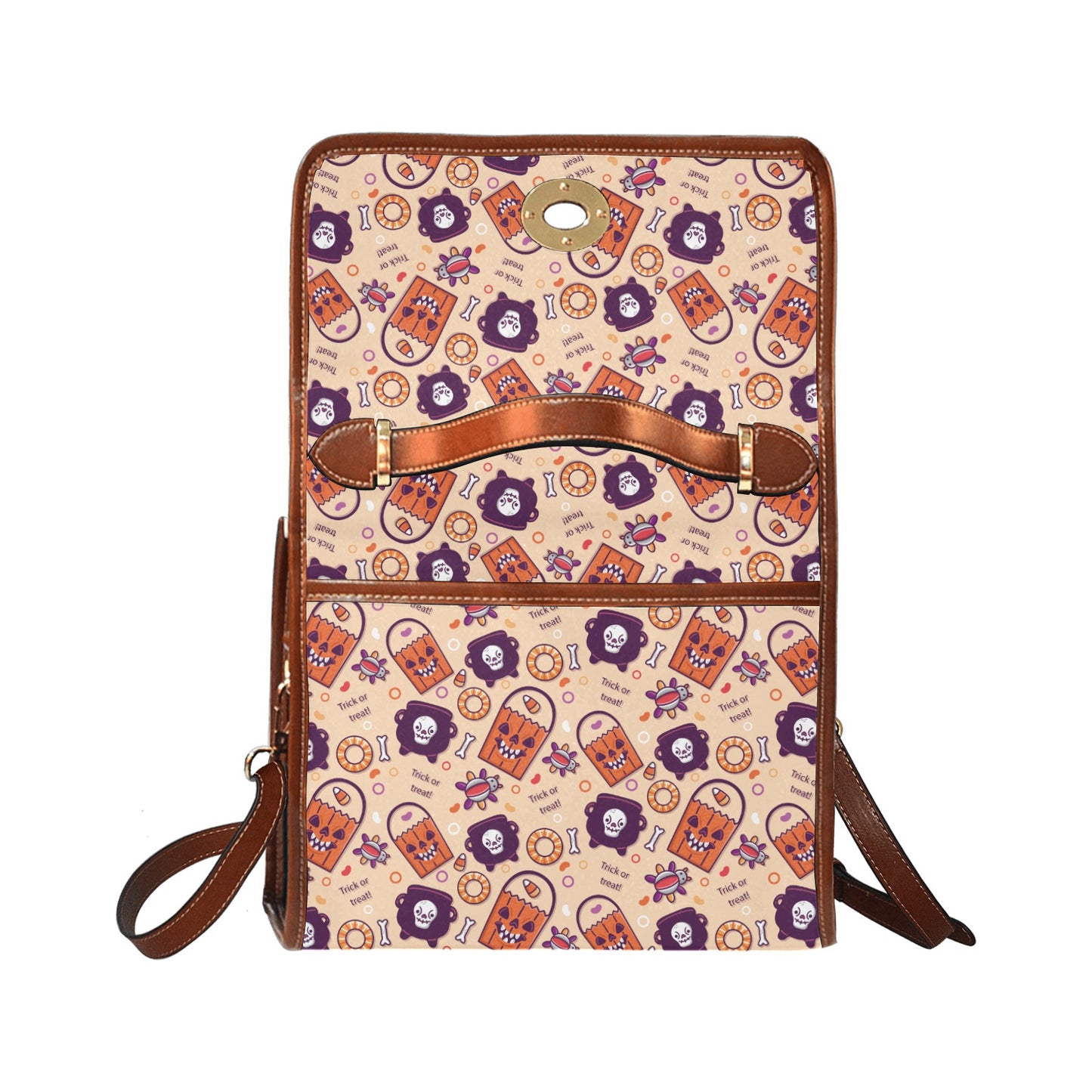 Waterproof Canvas Bag-Brown (All Over Print) (1641)