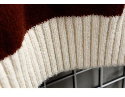 Men’s Half High Collar Thick Knit Sweater