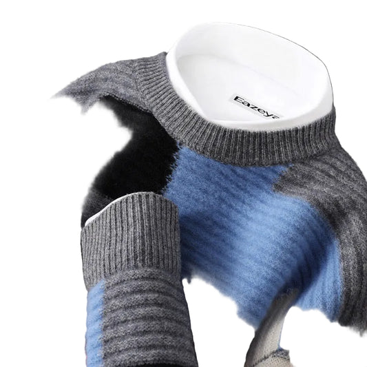 Cashmere Sweater Men's Loose Round Neck Multicolor