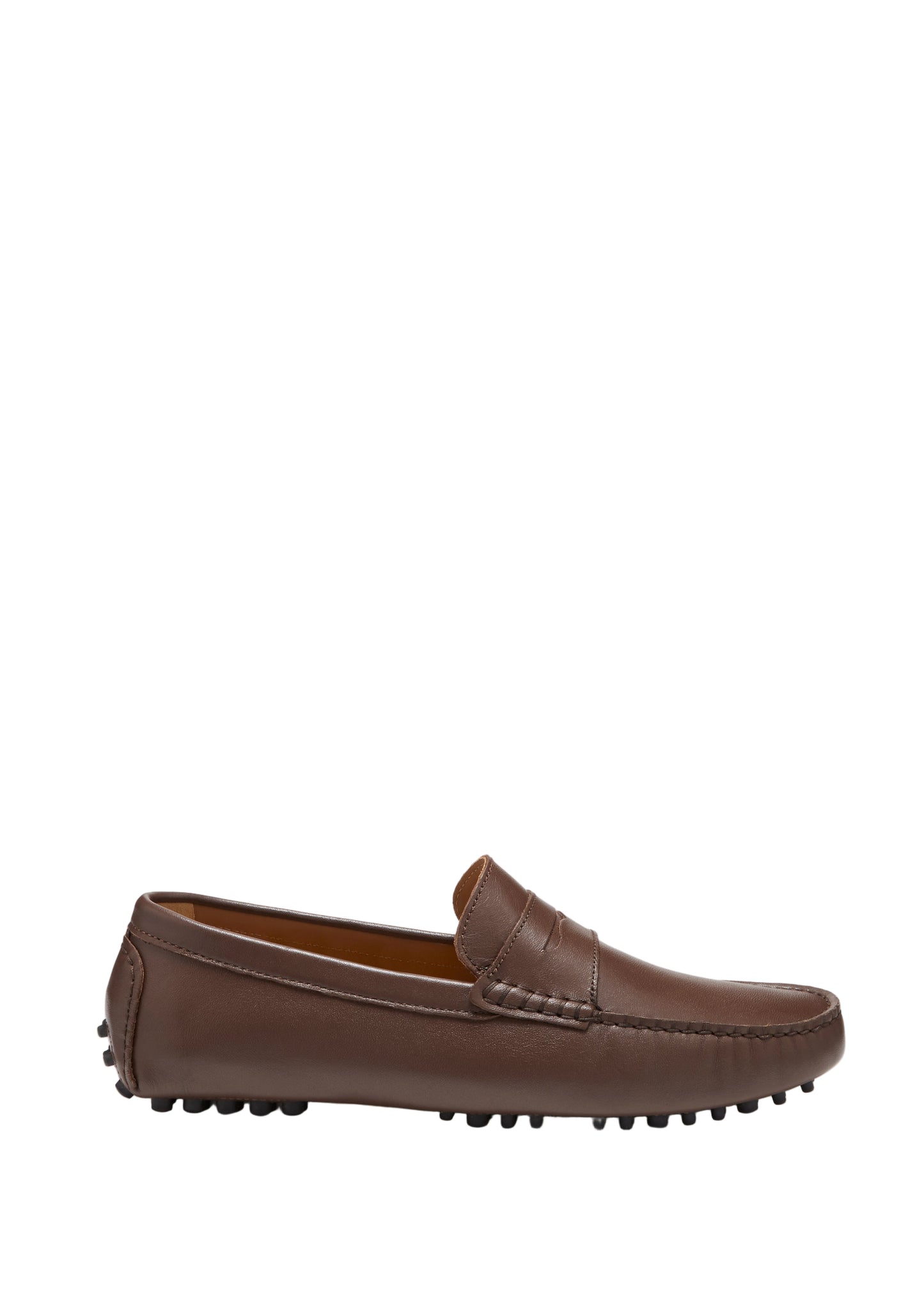 Men’s Penny Driving Loafers – Classic Brown Leather Slip-On Shoes
