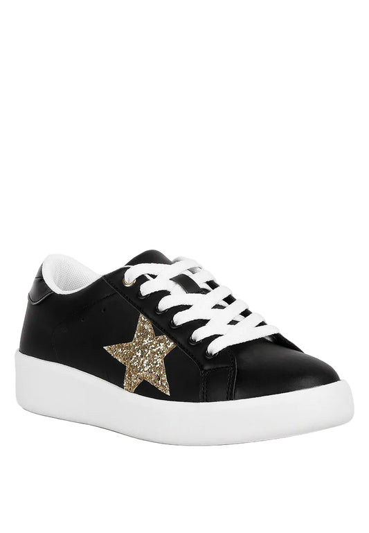 Starry Glitter Star Detail Sneakers-1