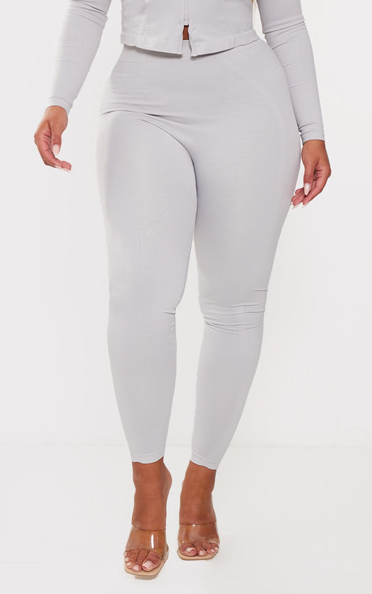 Shape Light Grey Branded Contour Gym Leggings