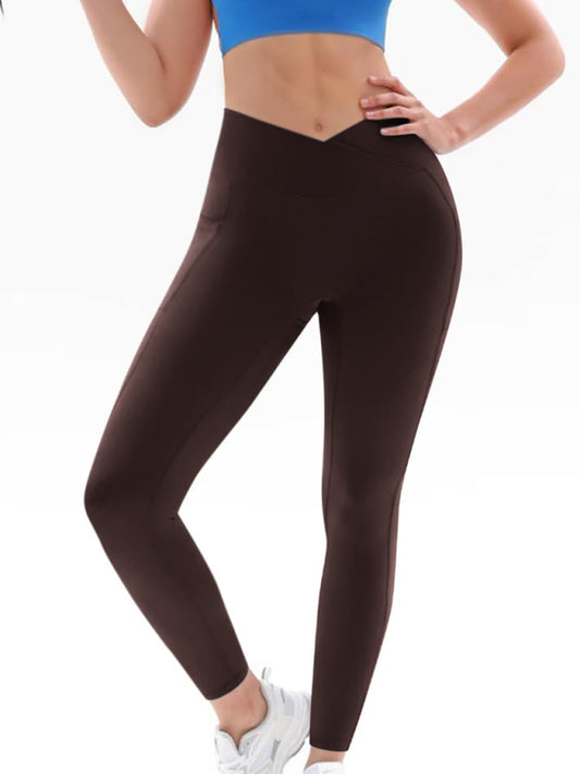 Neue Yogahose mit hoher Taille und Hüfttasche für Damen