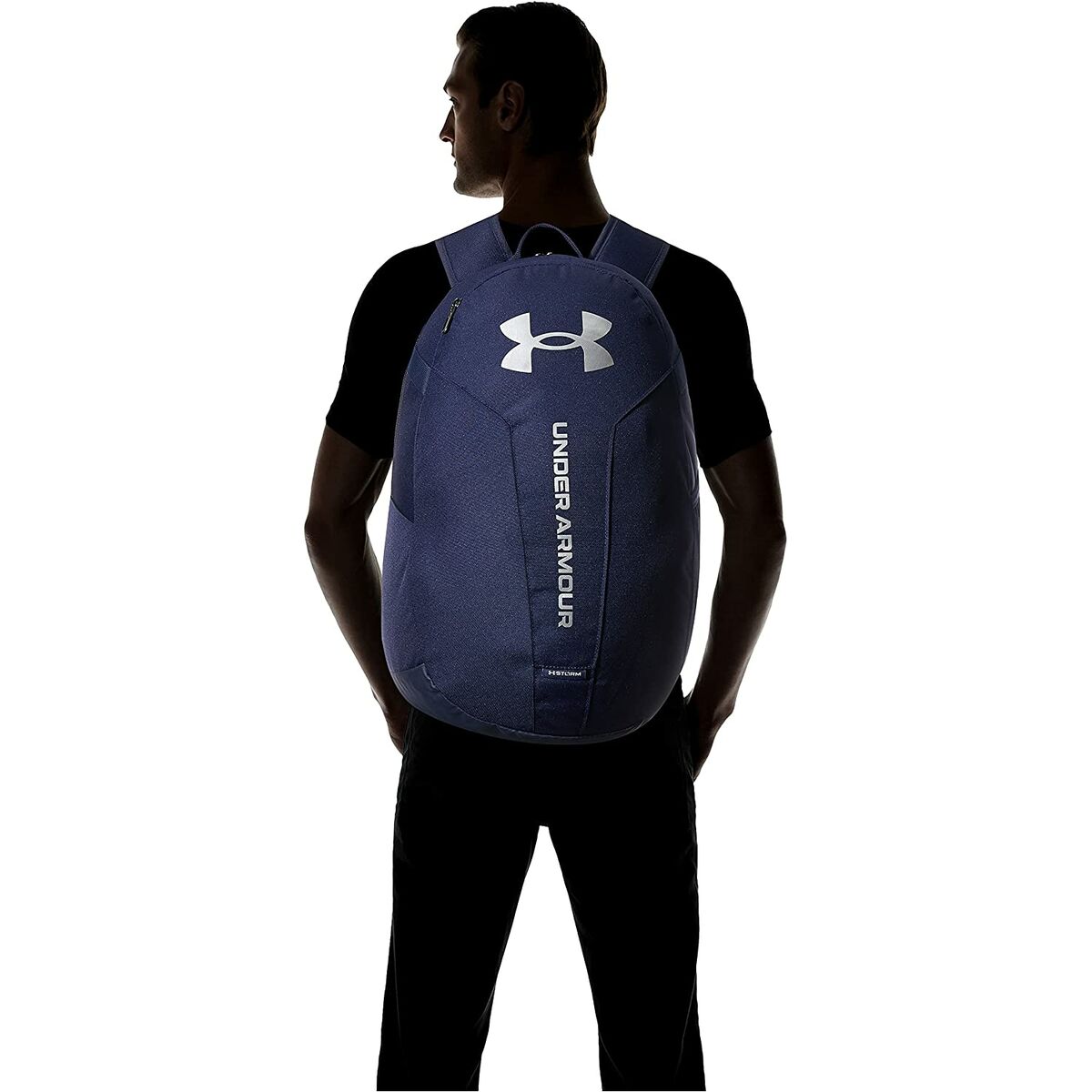 Gym Bag Under Armour Hustle Lite Navy Blue-1