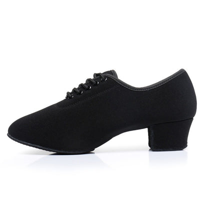 Herren-Latein-Tanzschuhe aus Oxford-Stoff mit zwei Sohlen, hochhackige Tanzschuhe für Jungen, Gesellschaftstanzschuhe