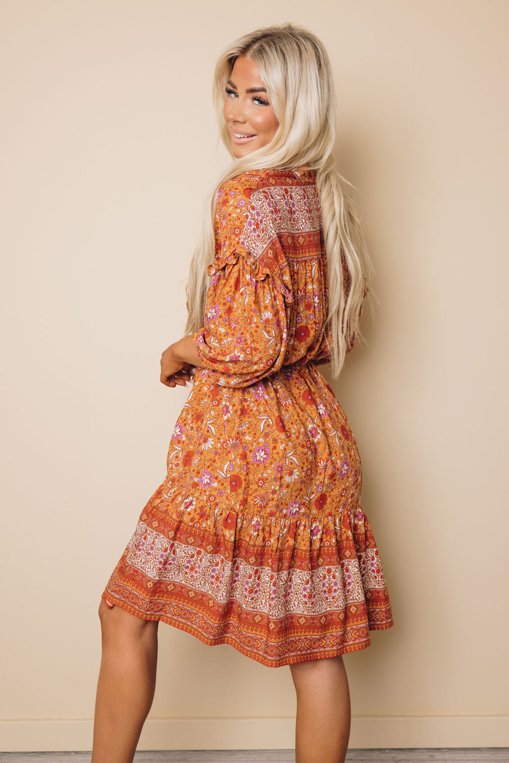 Danna Boho Floral Dress-6