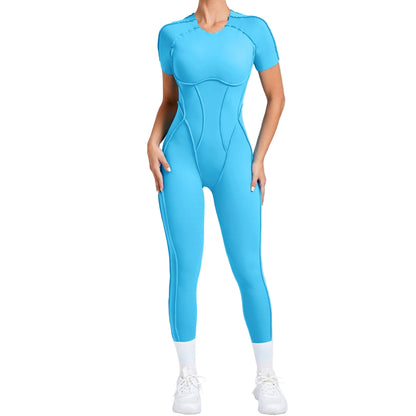 Women’s One-Piece Sports Yoga Jumpsuit – Seamless Fitness Bodysuit for Gym & Activewear