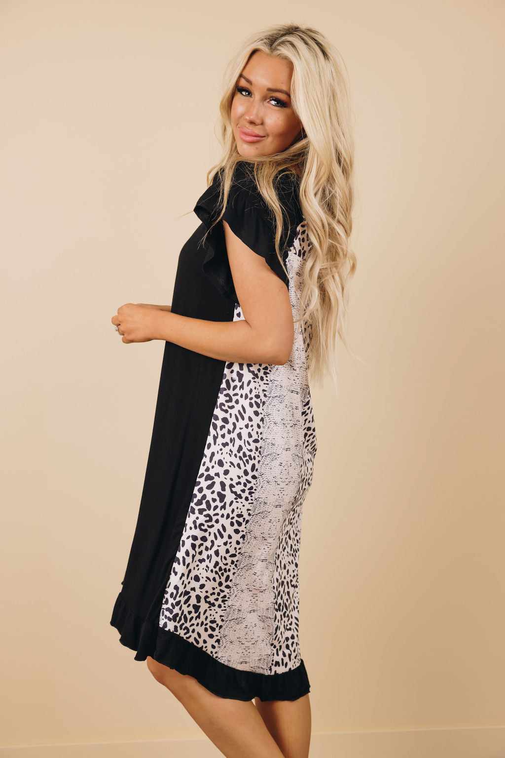 You'll Be Back Animal Print Dress-12