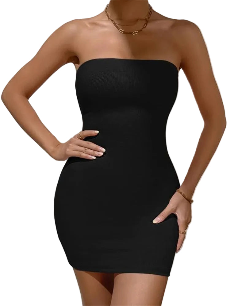 Ribbed Slim-Fit Bodycon Mini Dress