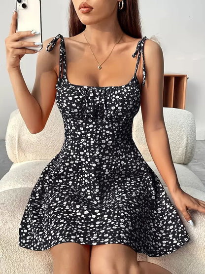 Floral Print A-Line Summer Dress for Women