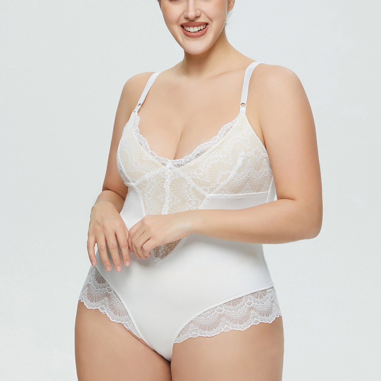 Women’s Sexy Lace Stitching T-Back Jumpsuit – One-Piece Lingerie Bodysuit