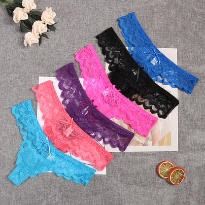 Women’s Cozy Lace G-String Thong & Briefs – Adjustable Lingerie Underwear