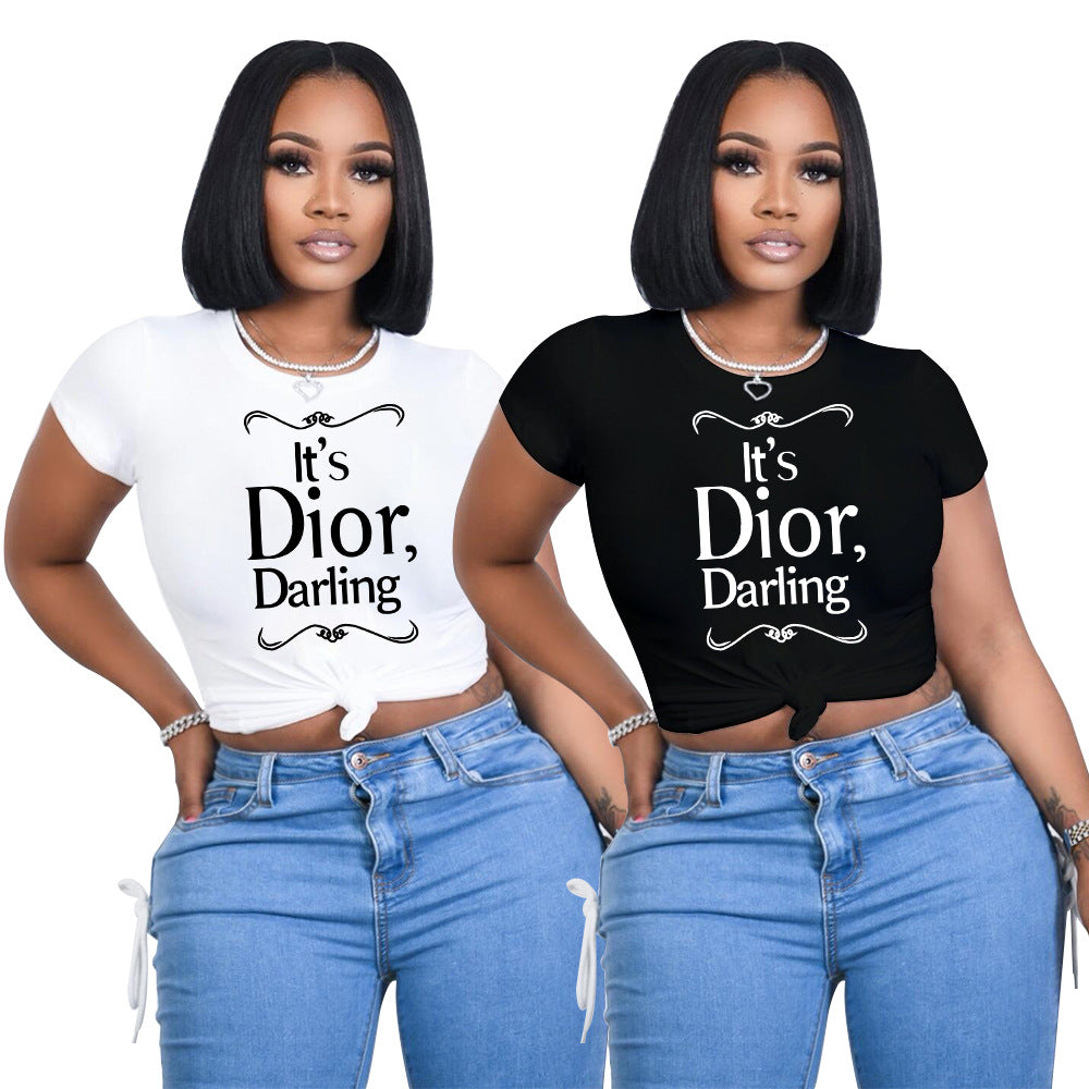 Women’s Trendy Letter Print Everyday Tee