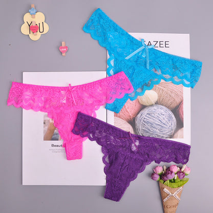 Women’s Cozy Lace G-String Thong & Briefs – Adjustable Lingerie Underwear