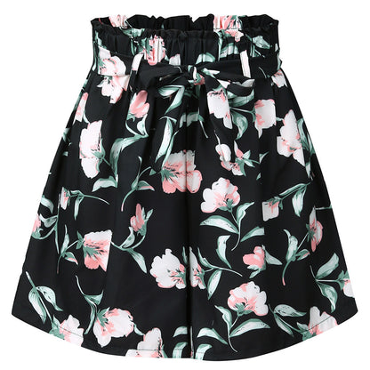 Women's printed wide-leg shorts