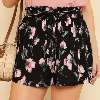 Women's printed wide-leg shorts