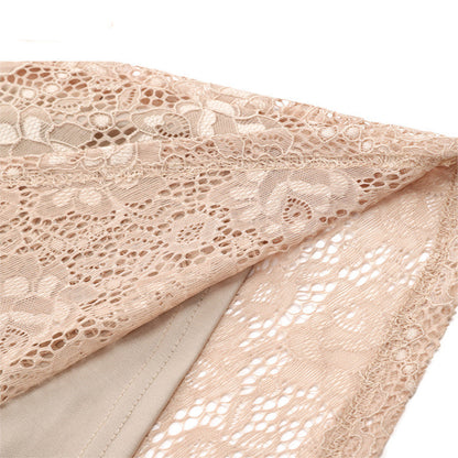 Women’s Sleeveless Lace Dress – Round Neck, Long Elegant Bridesmaid & Evening Gown