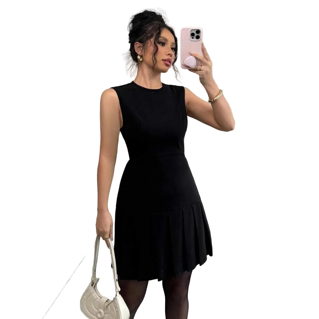 Elegant Sleeveless Ruffle Mini Dress