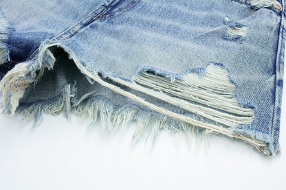 Women's Raw Edge Denim Casual Shorts