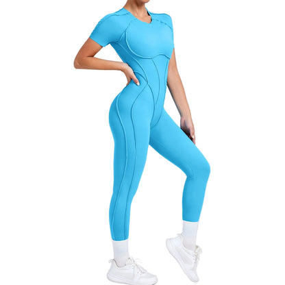 Women’s One-Piece Sports Yoga Jumpsuit – Seamless Fitness Bodysuit for Gym & Activewear