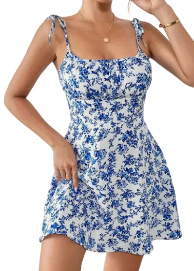 Floral Print A-Line Summer Dress for Women
