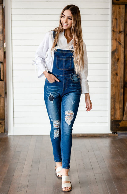 Milan Distressed Overalls-20