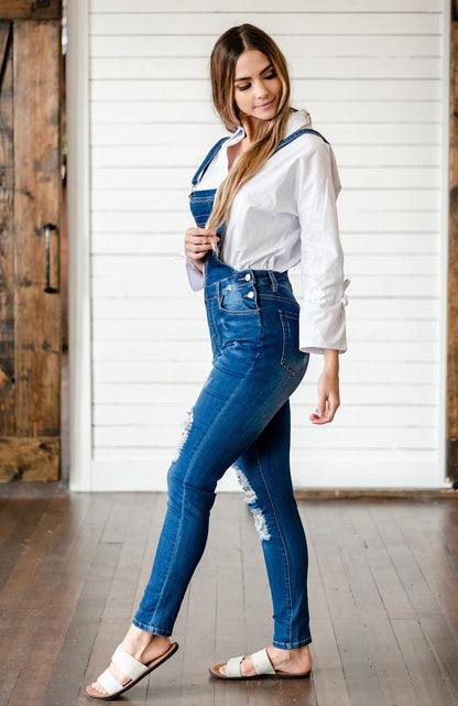 Milan Distressed Overalls-45