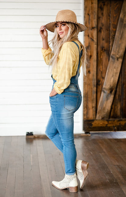 Milan Distressed Overalls-39
