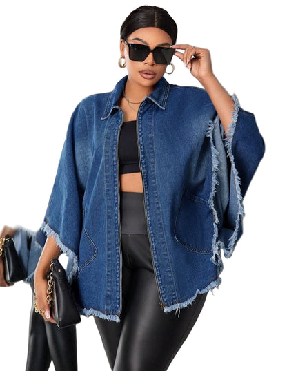 Women’s Fashion Loose Lapel Batwing-Sleeve Jacket Coat – Chic & Effortless Outerwear