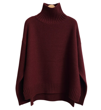 Women’s Cashmere Turtleneck Sweater – Soft Knitted Base Layer Pullover
