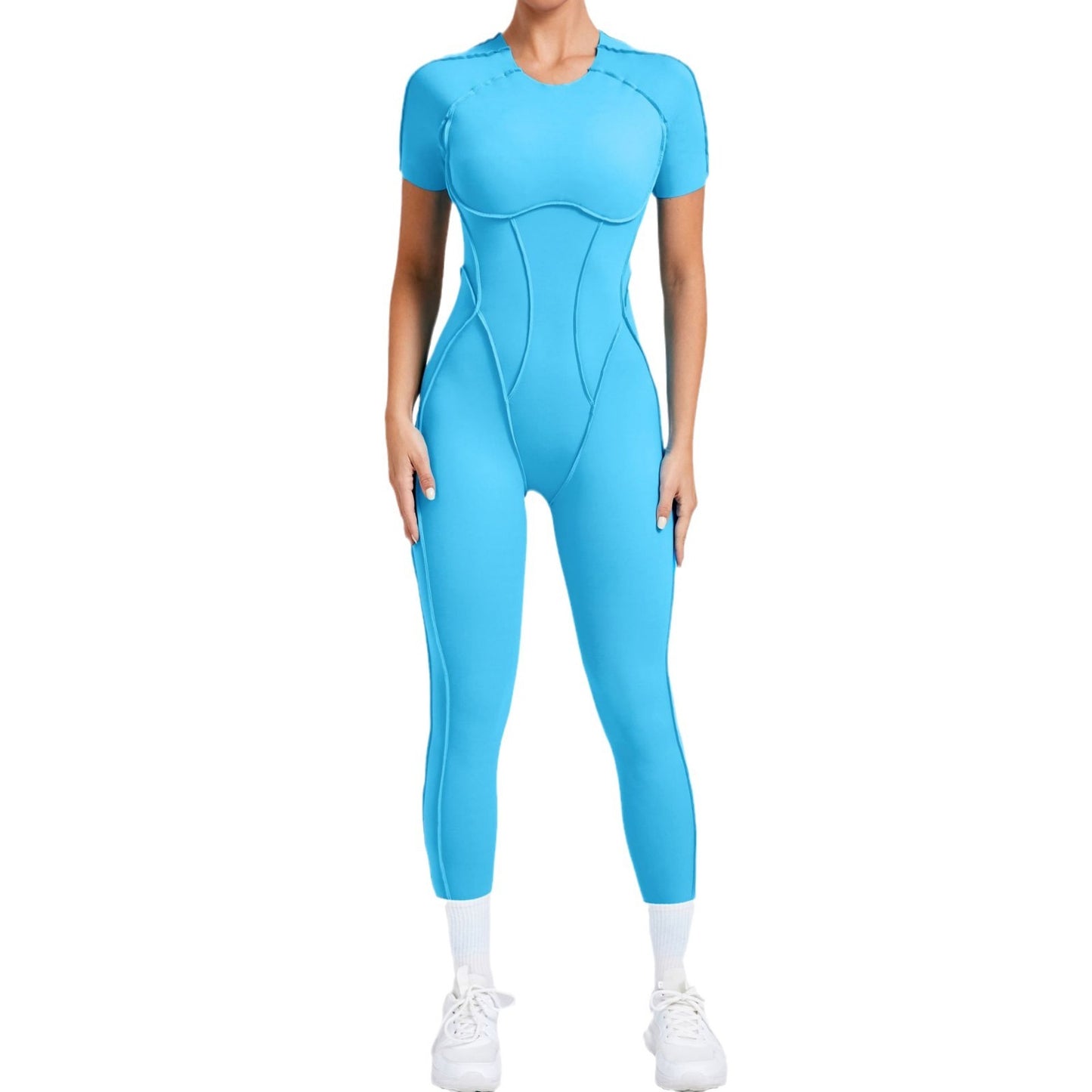 Women’s One-Piece Sports Yoga Jumpsuit – Seamless Fitness Bodysuit for Gym & Activewear
