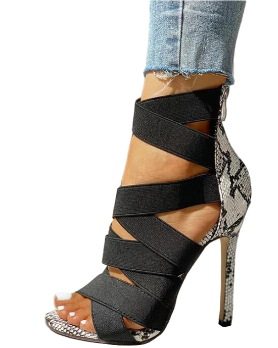 Women’s Sexy Snake Print High Heels – Bold Stiletto Pumps