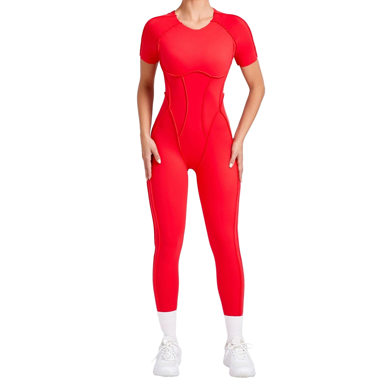 Women’s One-Piece Sports Yoga Jumpsuit – Seamless Fitness Bodysuit for Gym & Activewear