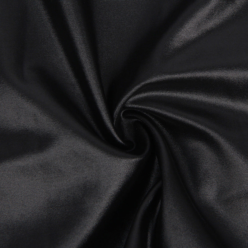 Plus Size Lace & Leather Transparent Slip Nightdress – European & American Tempting Lingerie