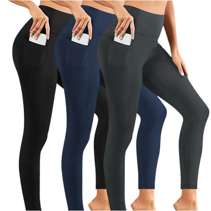 High-Waisted Moon Crescent Pocket Nine-Tenths Yoga Leggings