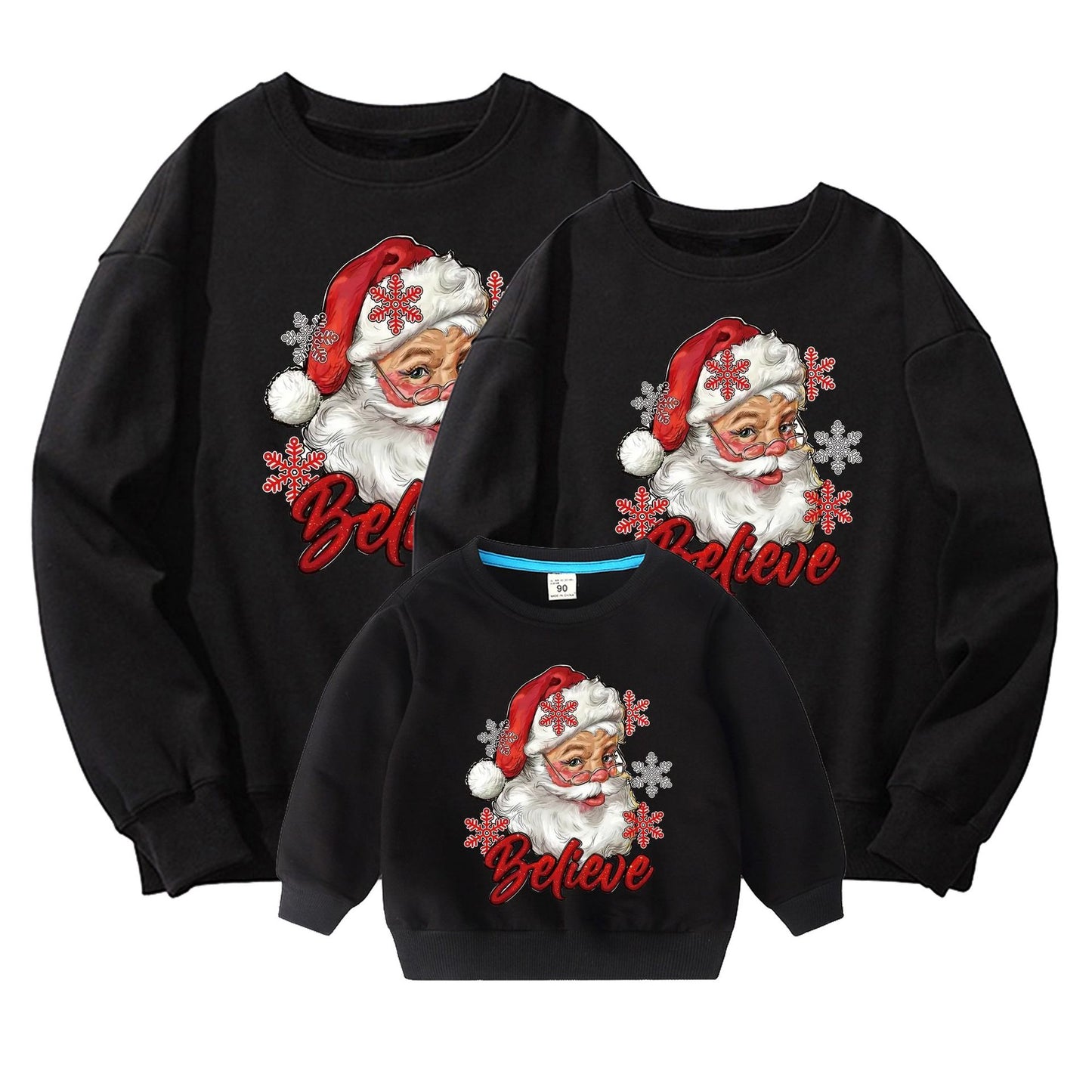Family Matching Holiday Hoodie/Tee – Pure Cotton, American Style